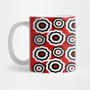 Red Flower Pattern Mug